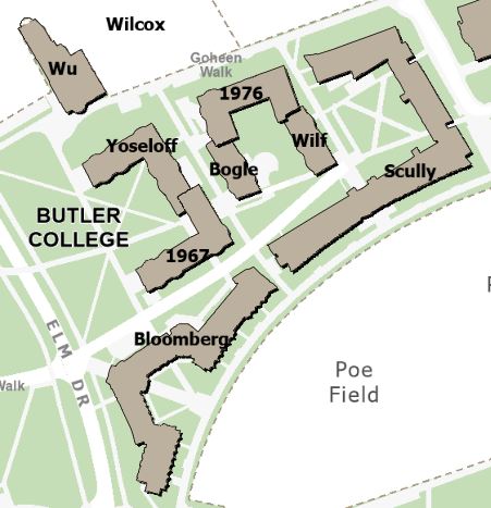 Butler as shown on the Campus Map