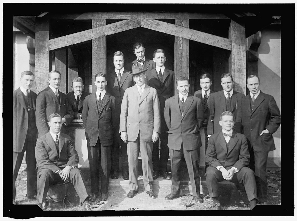 Wilson with Princeton Students, 1913